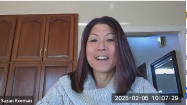 Suzan Korman leading the MAP Judge's Workshop on February 5, 2025